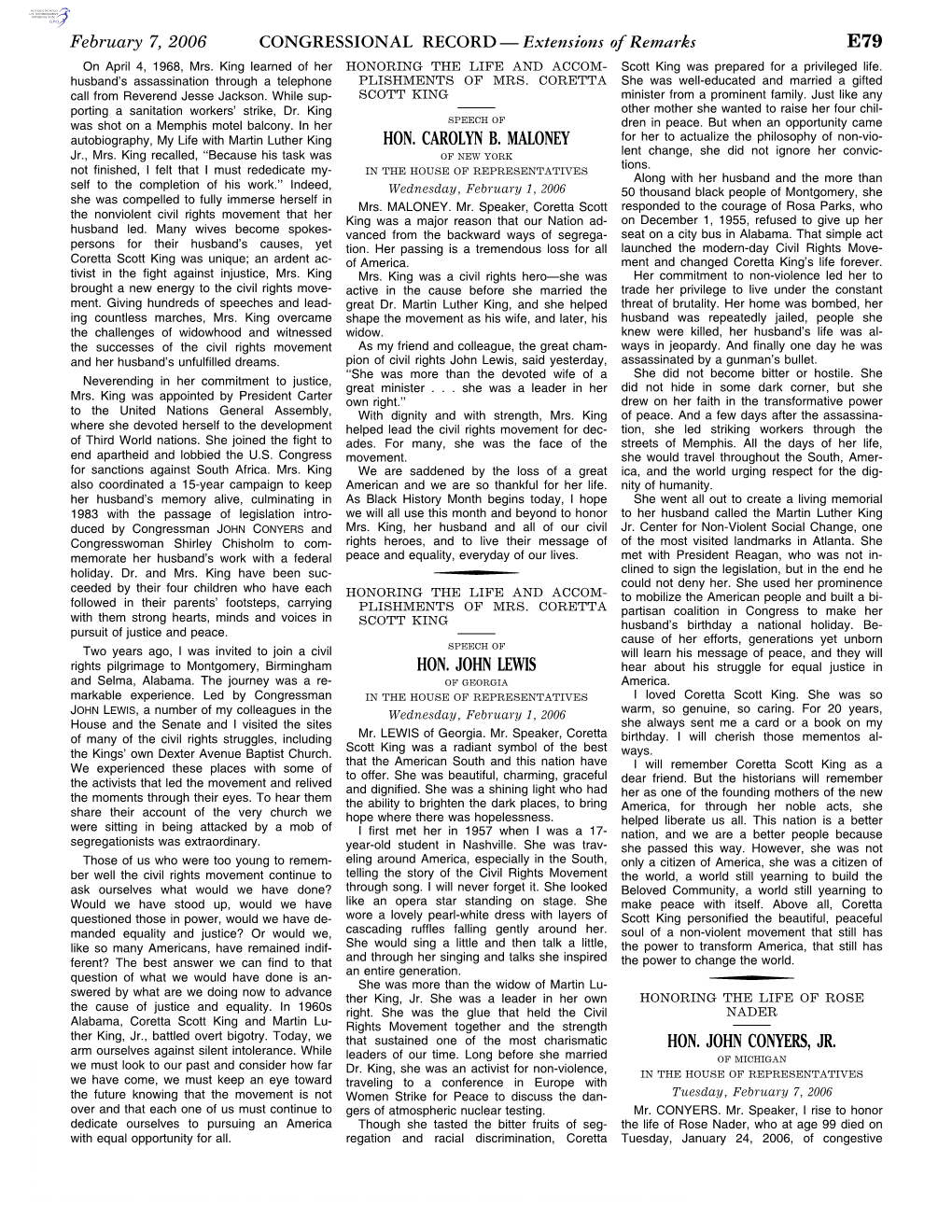 CONGRESSIONAL RECORD — Extensions of Remarks E79 on April 4, 1968, Mrs