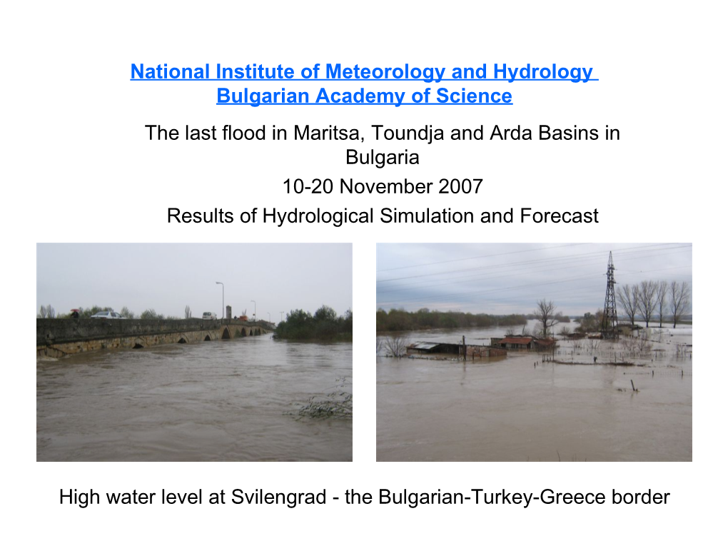 Cases of Recent Floods in Bulgaria(1.4 MB Pdf)