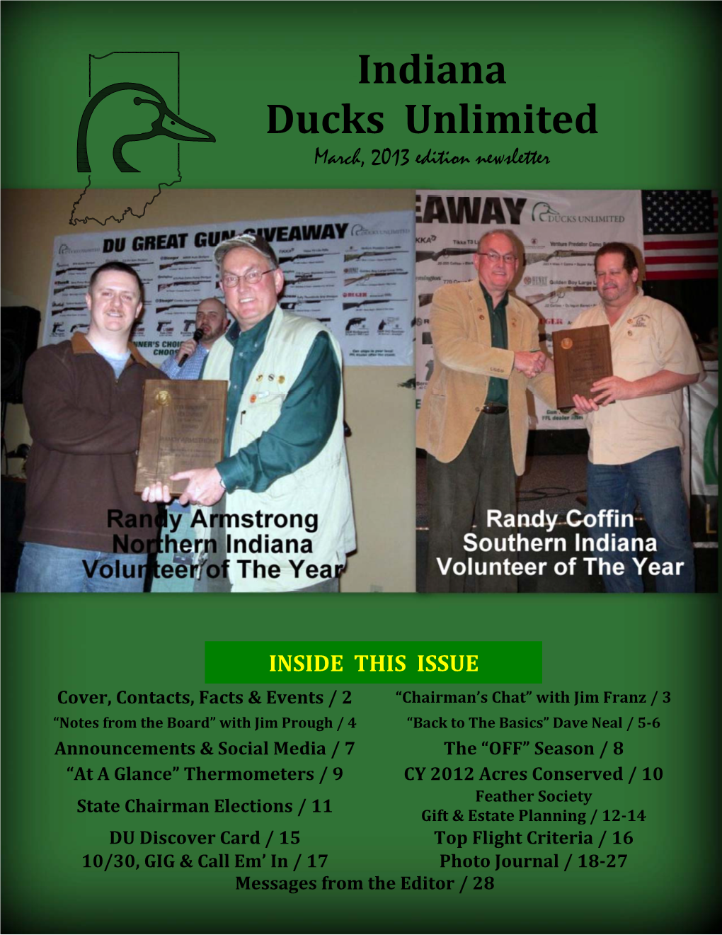 Indiana Ducks Unlimited March, 2013 Edition Newsletter