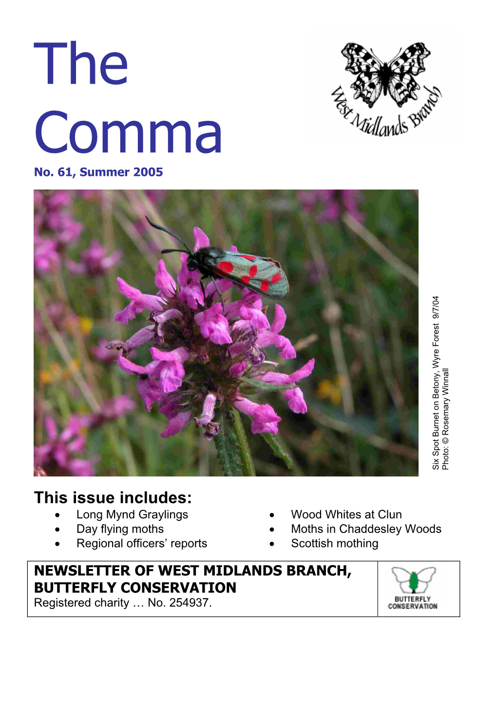 The Comma As “West Midlands Branch Newsletter” Is a Bit of a Mouthful