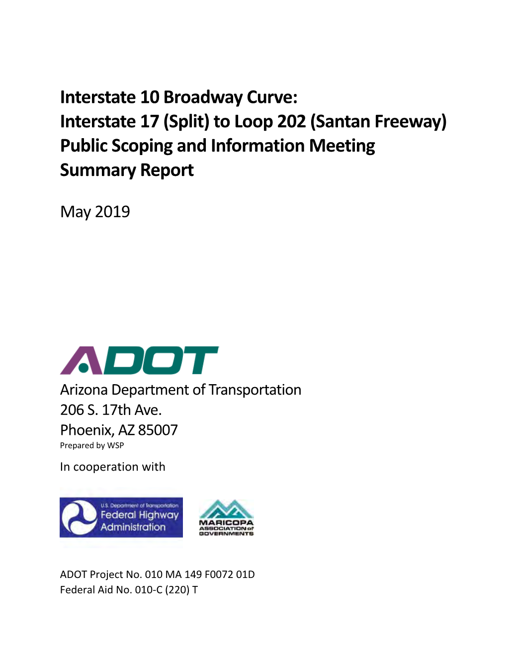 I-10 Broadway Curve Scoping Meeting Summary