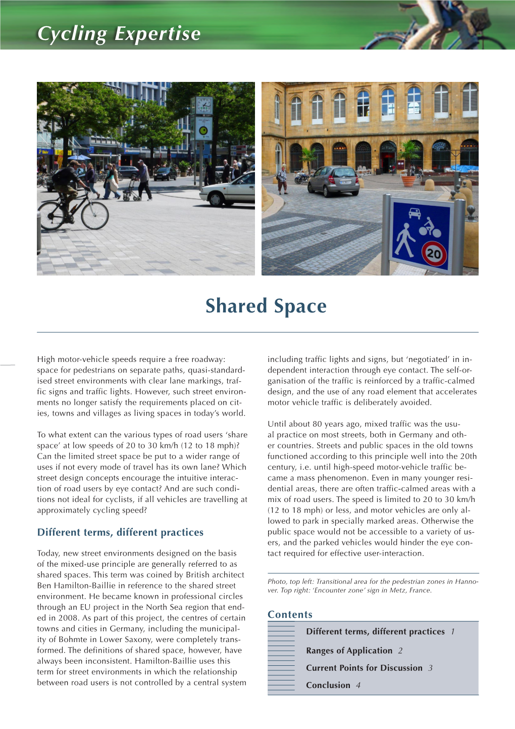 Cycling Expertise Shared Space