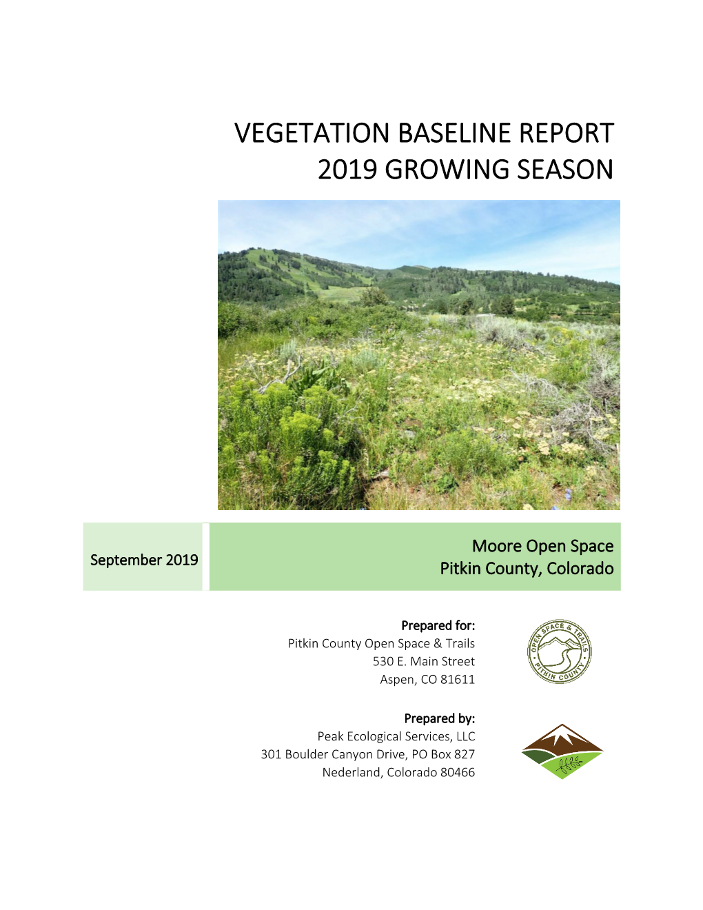 Moore Open Space Baseline Vegetation Report