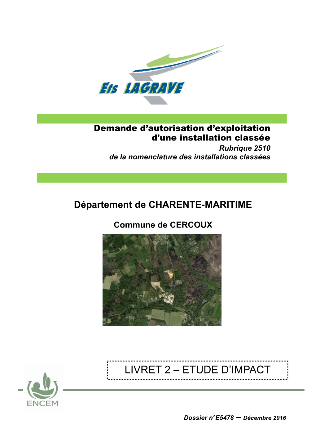 Livret 2 – Etude D'impact