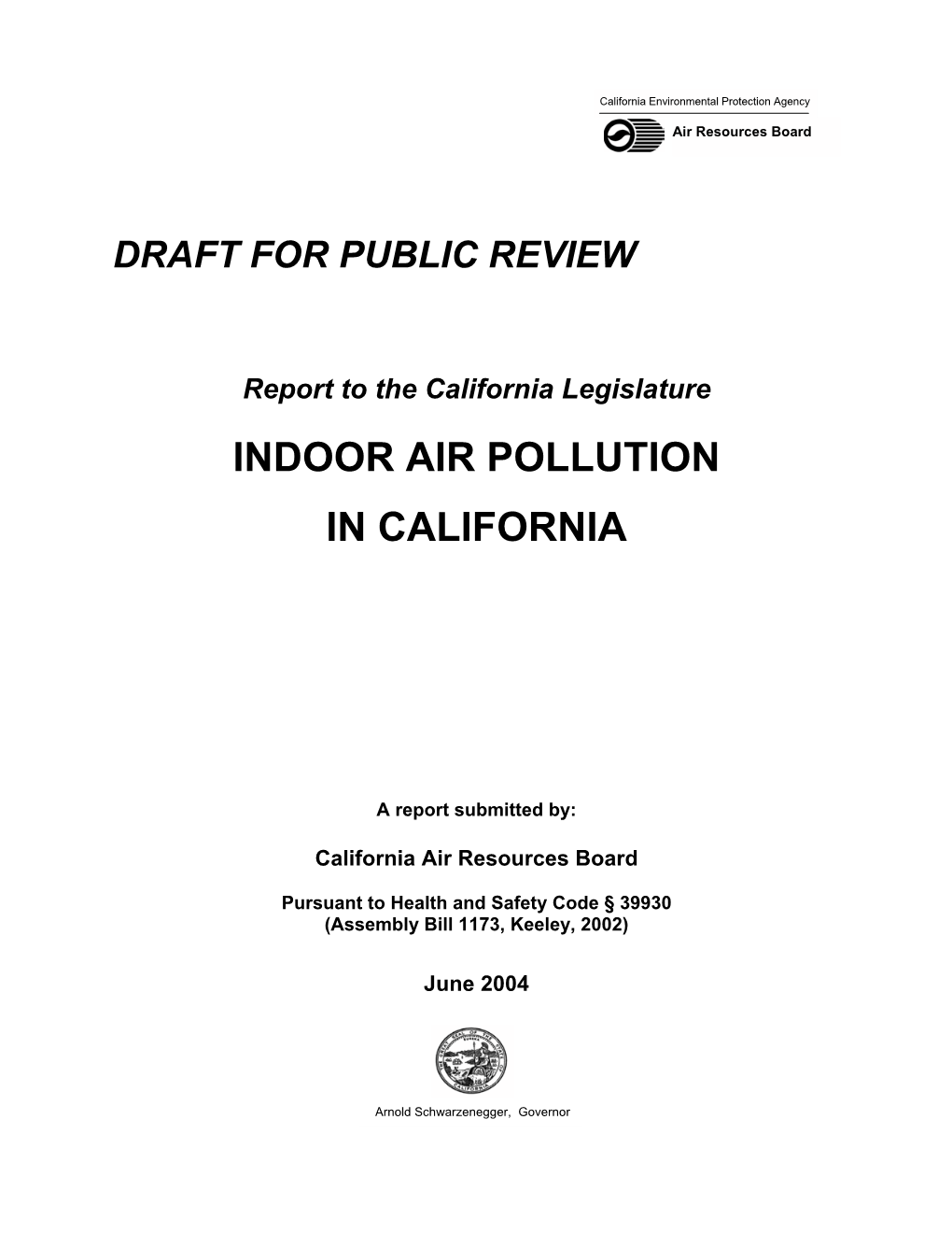 Draft Report on Indoor Air Pollution in California