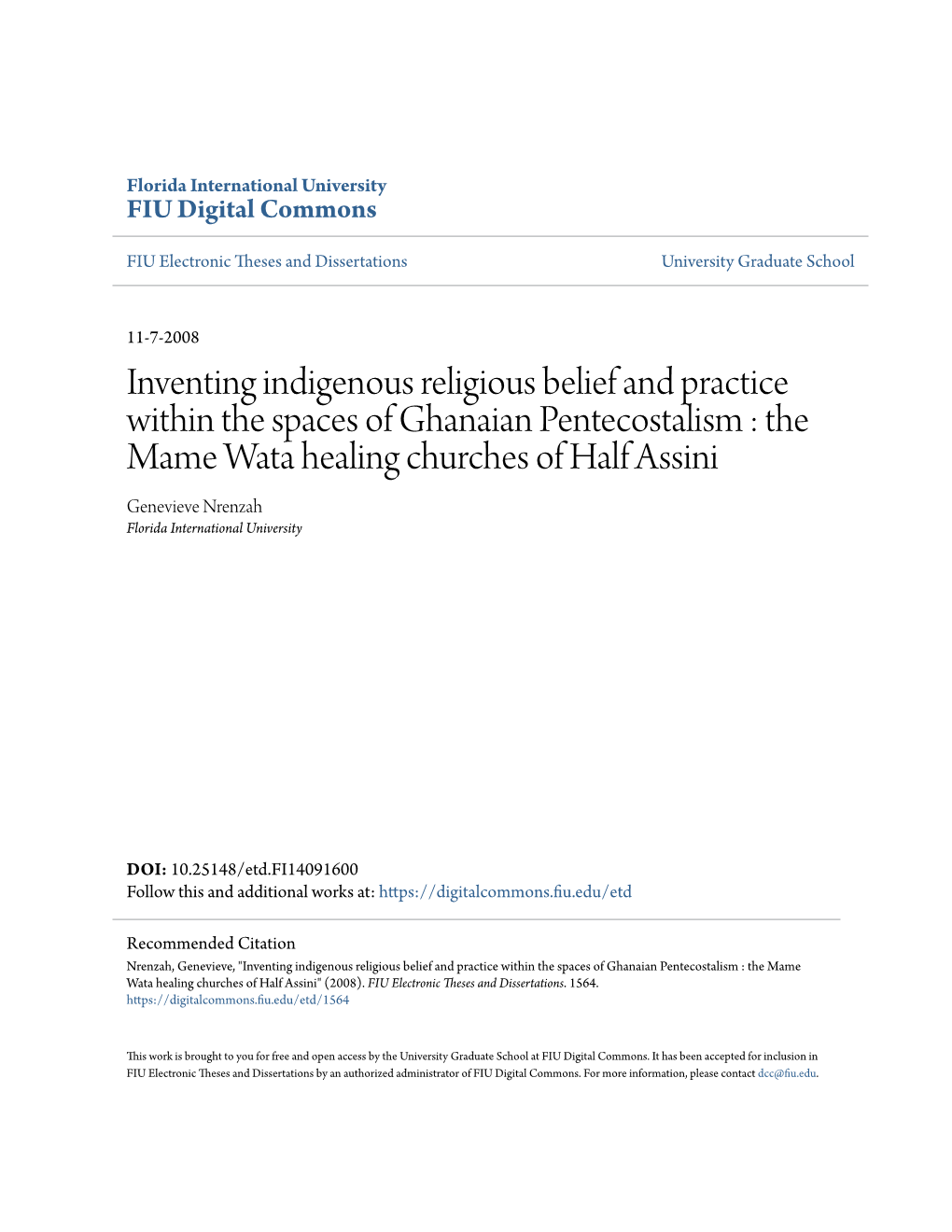 Inventing Indigenous Religious Belief and Practice Within the Spaces Of