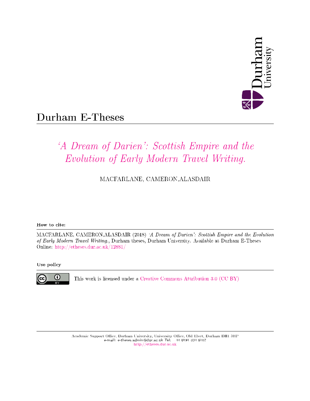 Durham E-Theses