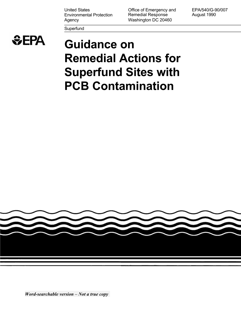 Guidance on Remedial Actions for Superfund Sites with PCB Contamination