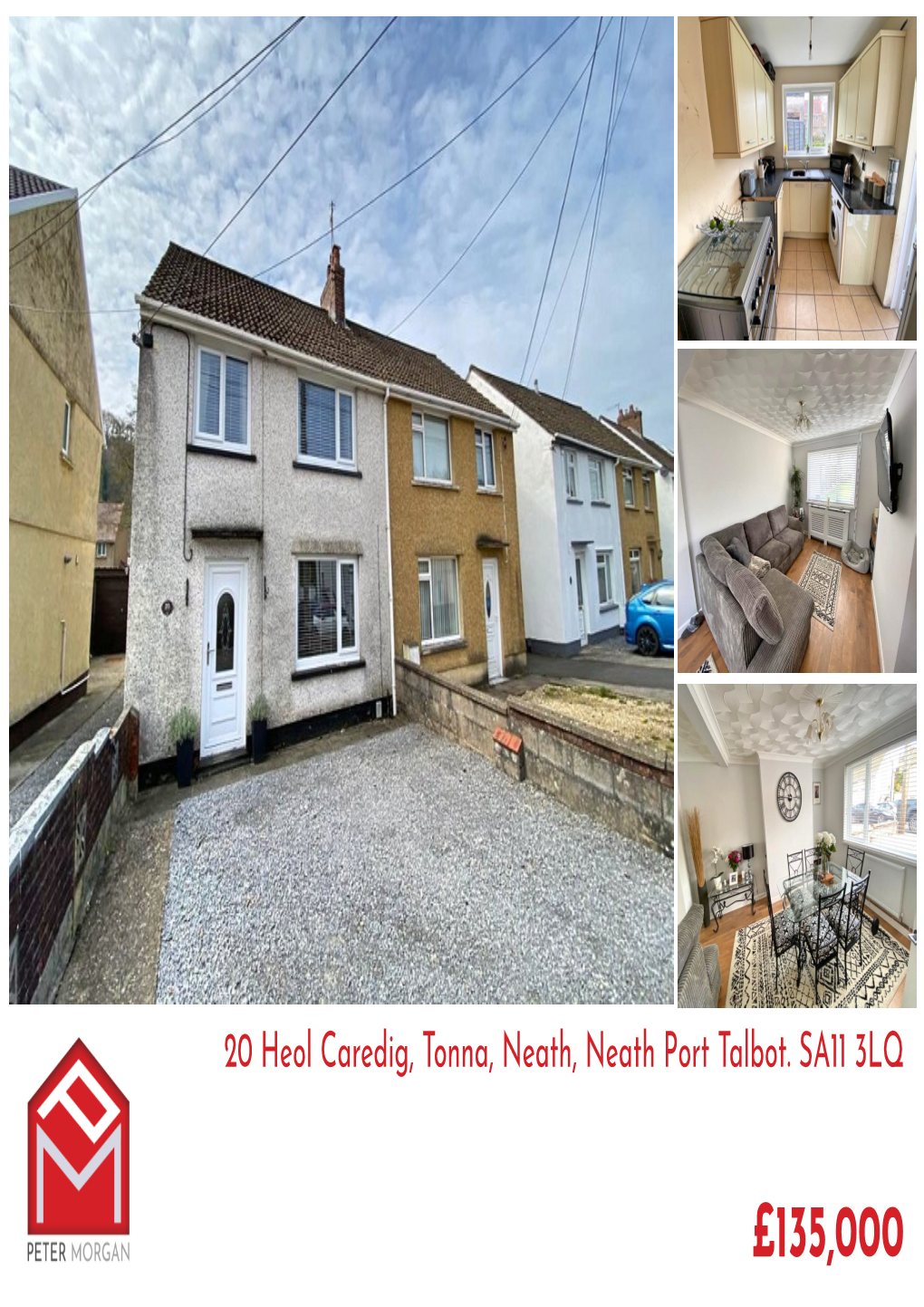 £135,000 20 Heol Caredig, Tonna, Neath, Neath Port Talbot