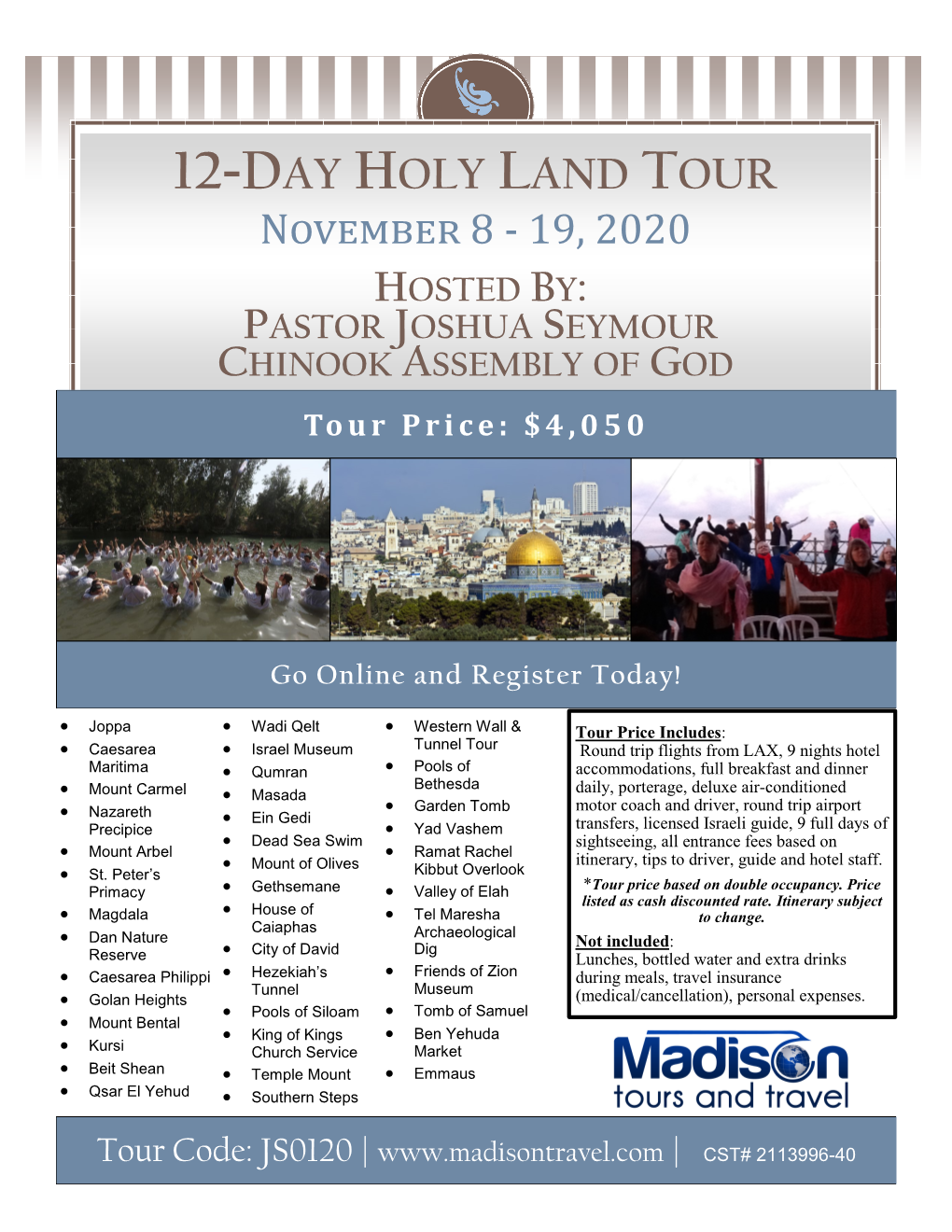 12-Day Holy Land Tour