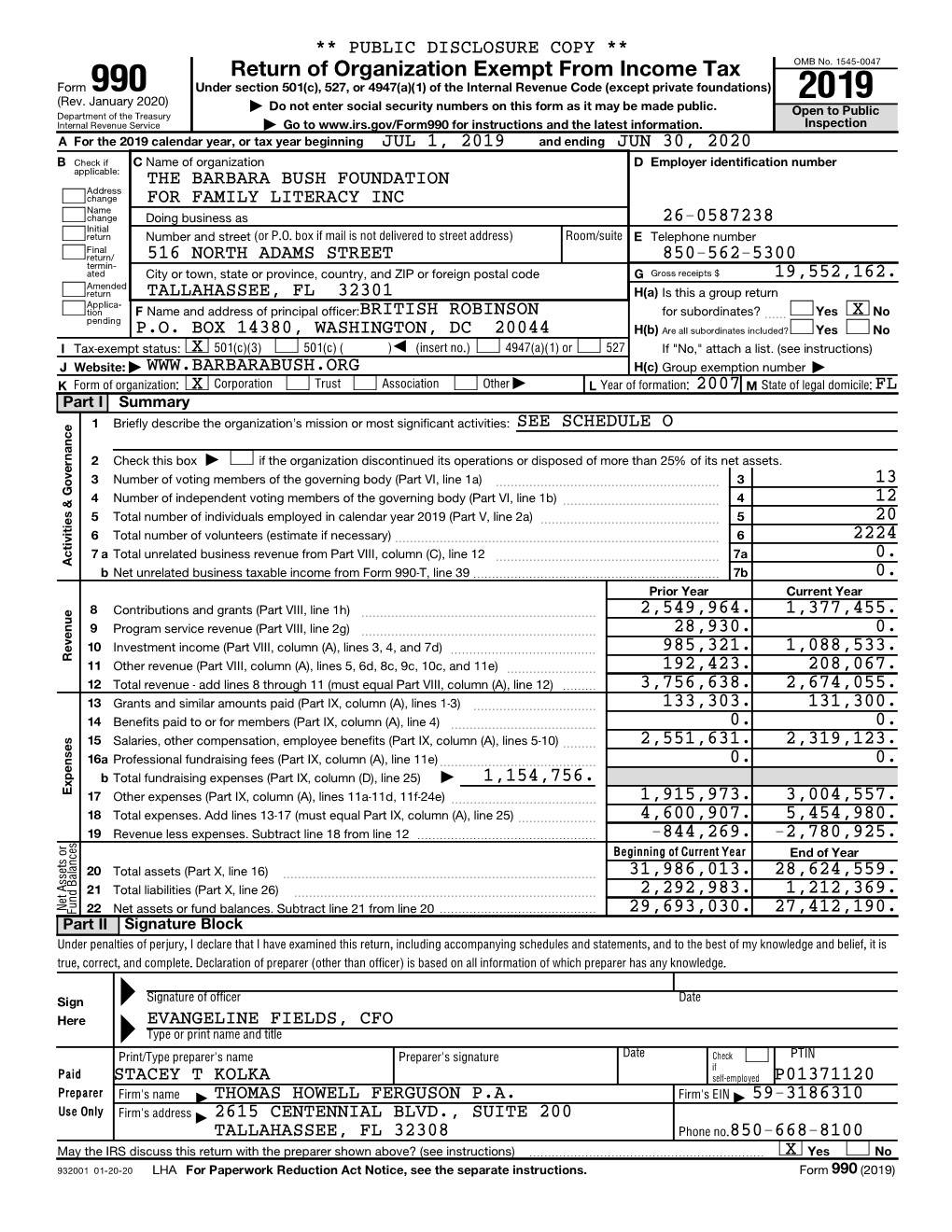 Return of Organization Exempt from Income Tax OMB No