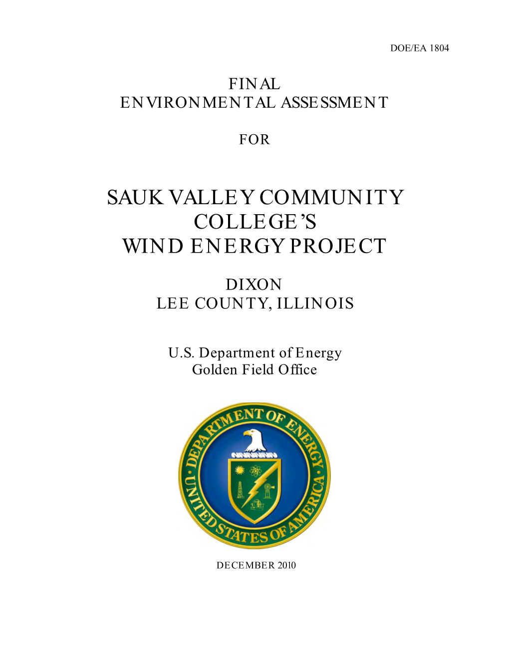 Sauk Valley Community College's Wind Energy