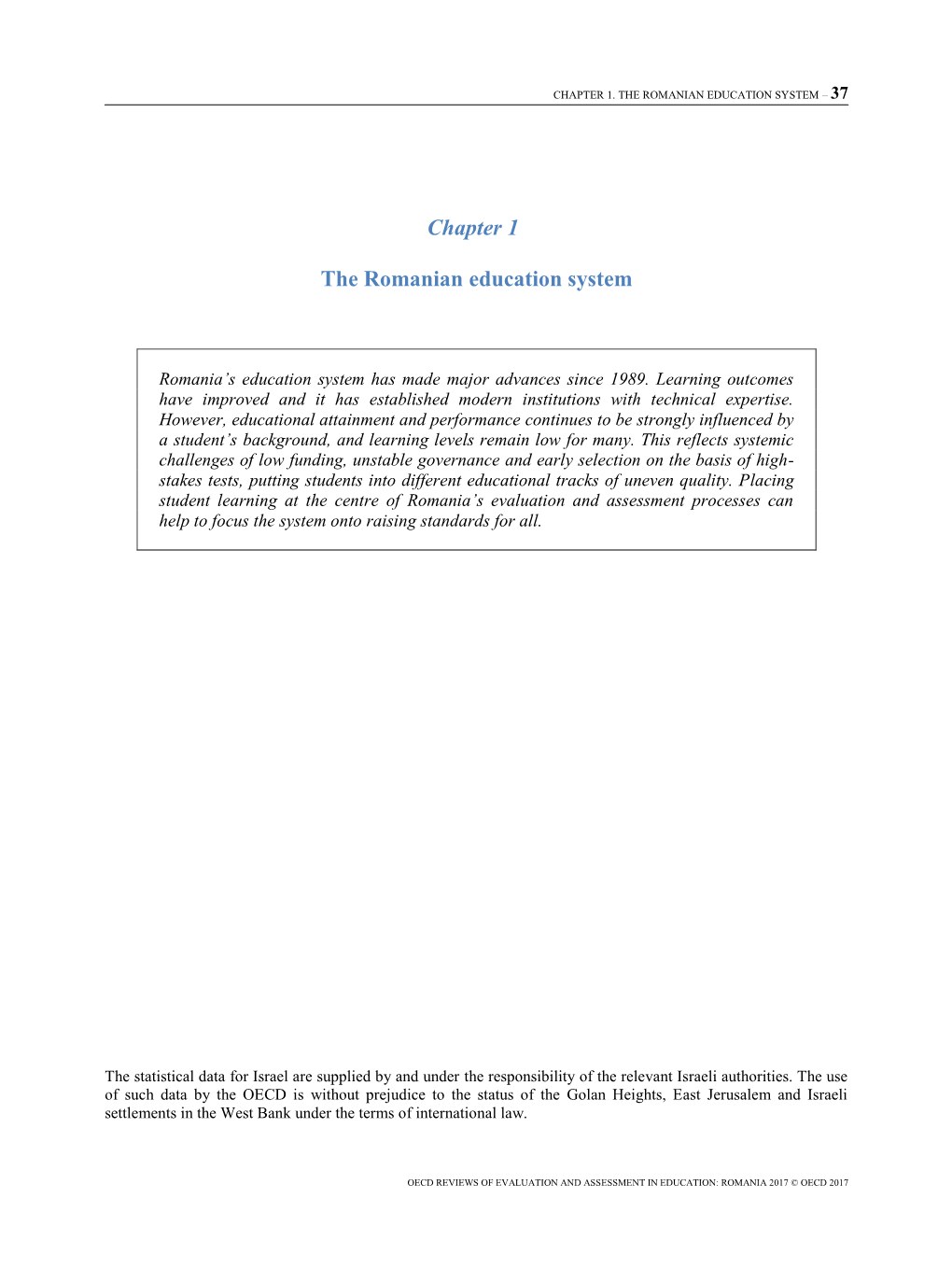 Chapter 11 the Romanian Education System