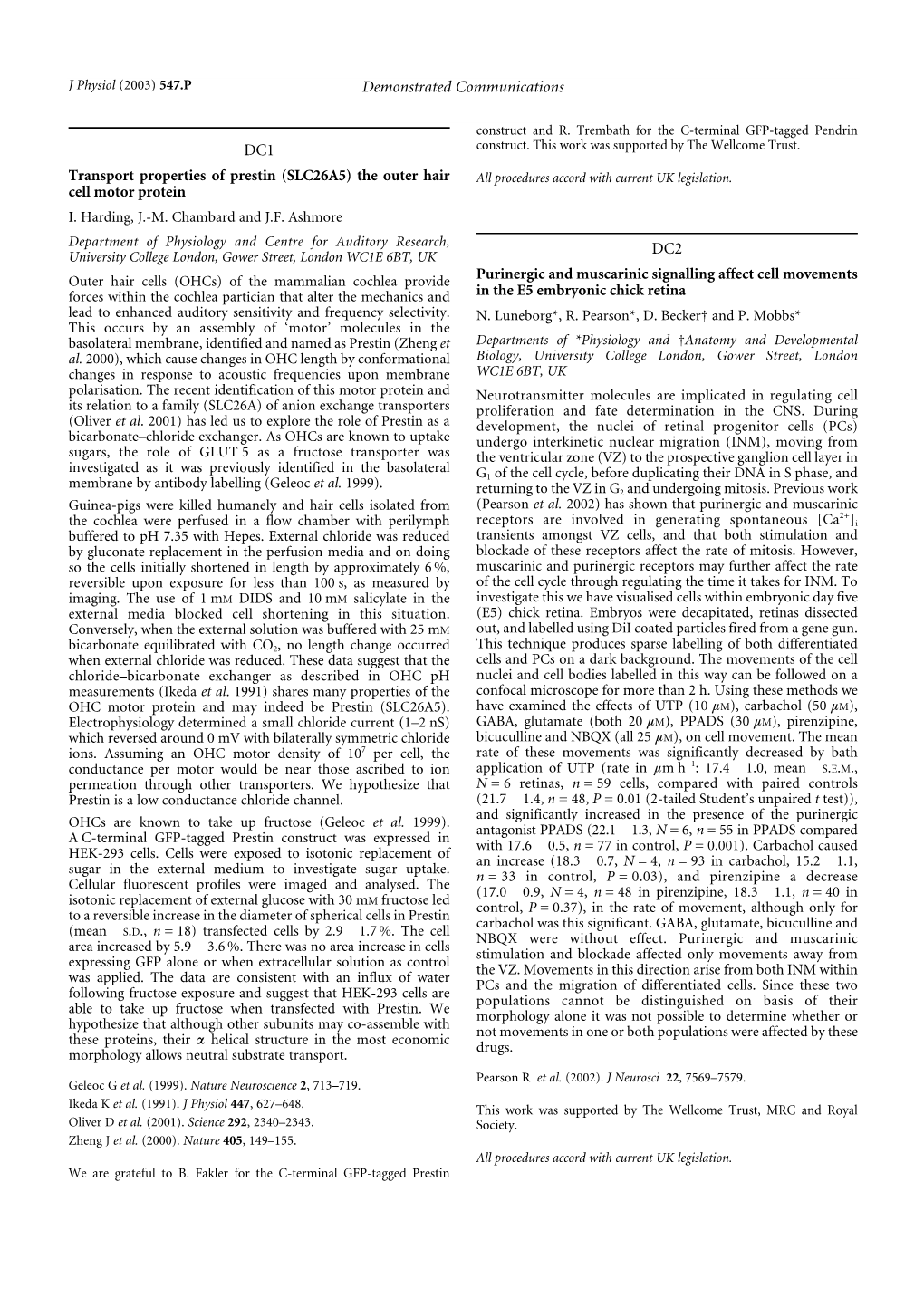 DC1 Transport Properties of Prestin (SLC26A5)