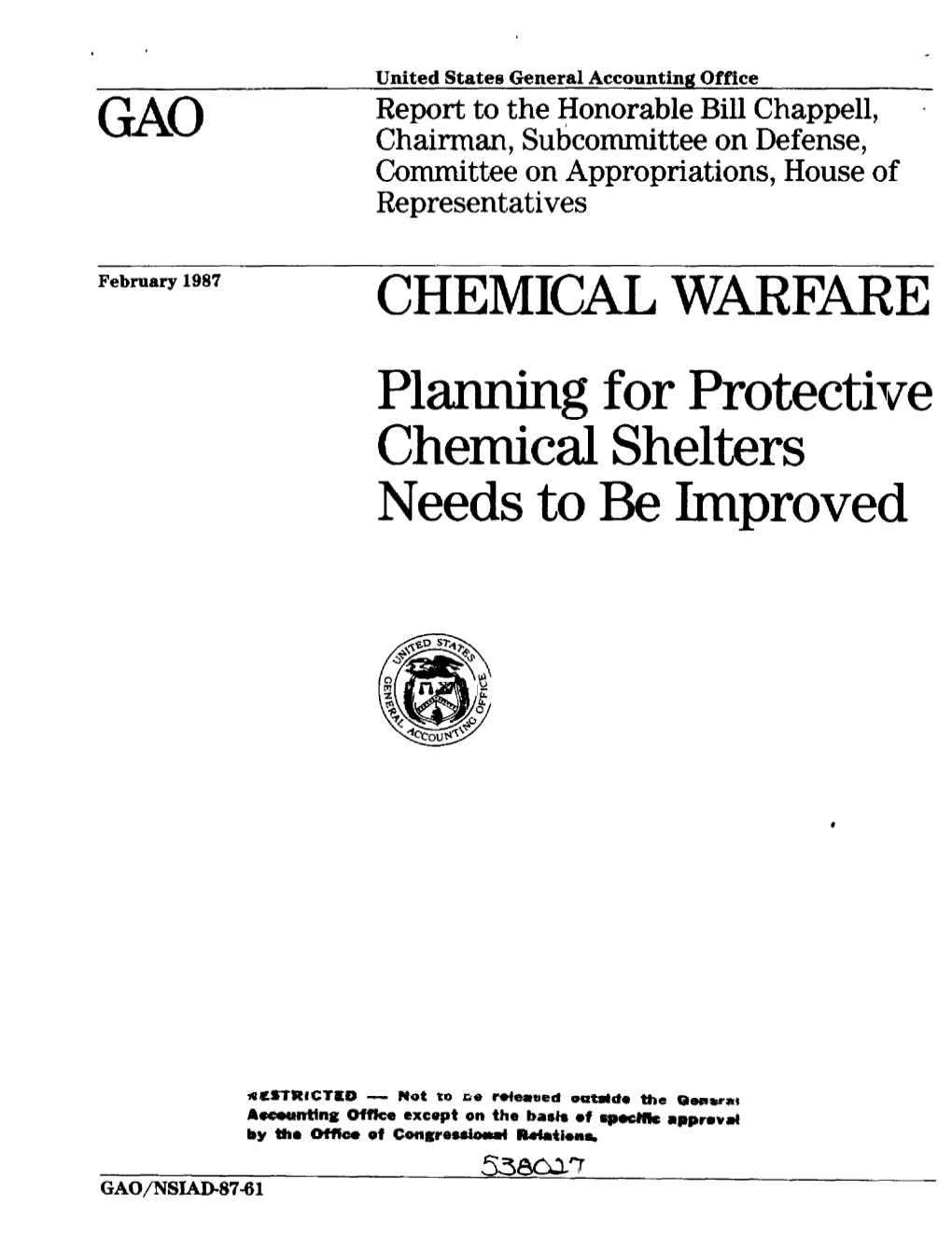 NSIAD-87-61 Chemical Warfare