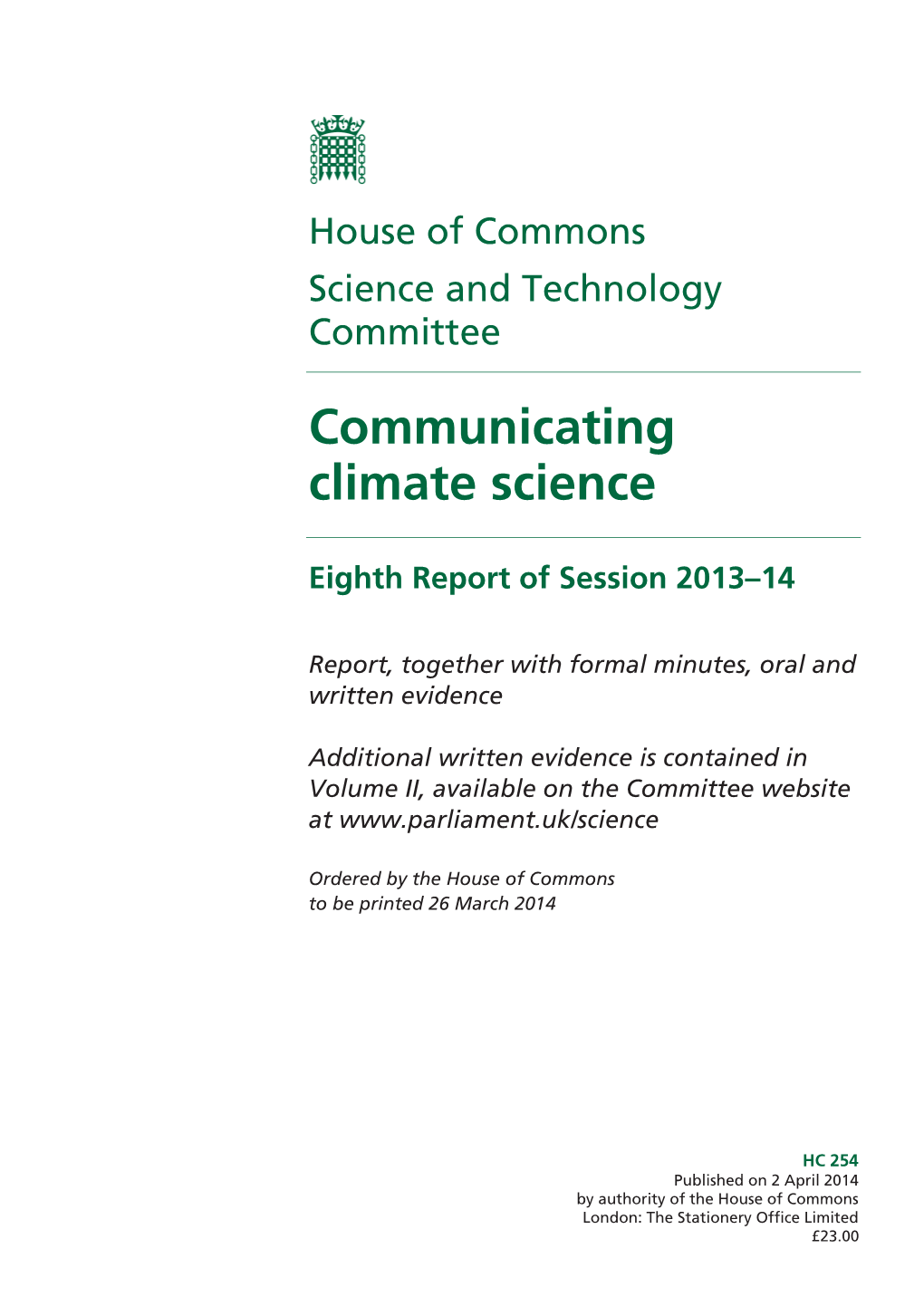 Communicating Climate Science