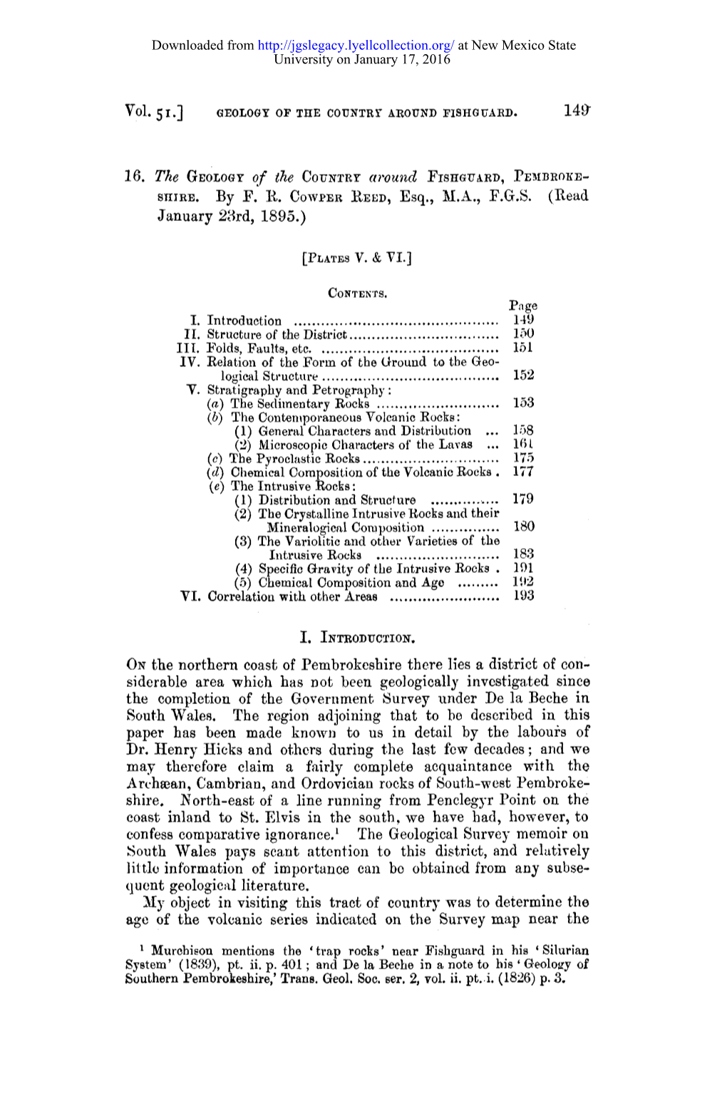 S~IRE. by F. R. Cowe~.A I~E~D, Esq., I~I.A., F.G.S. (Read January 23Rd, 1895.)