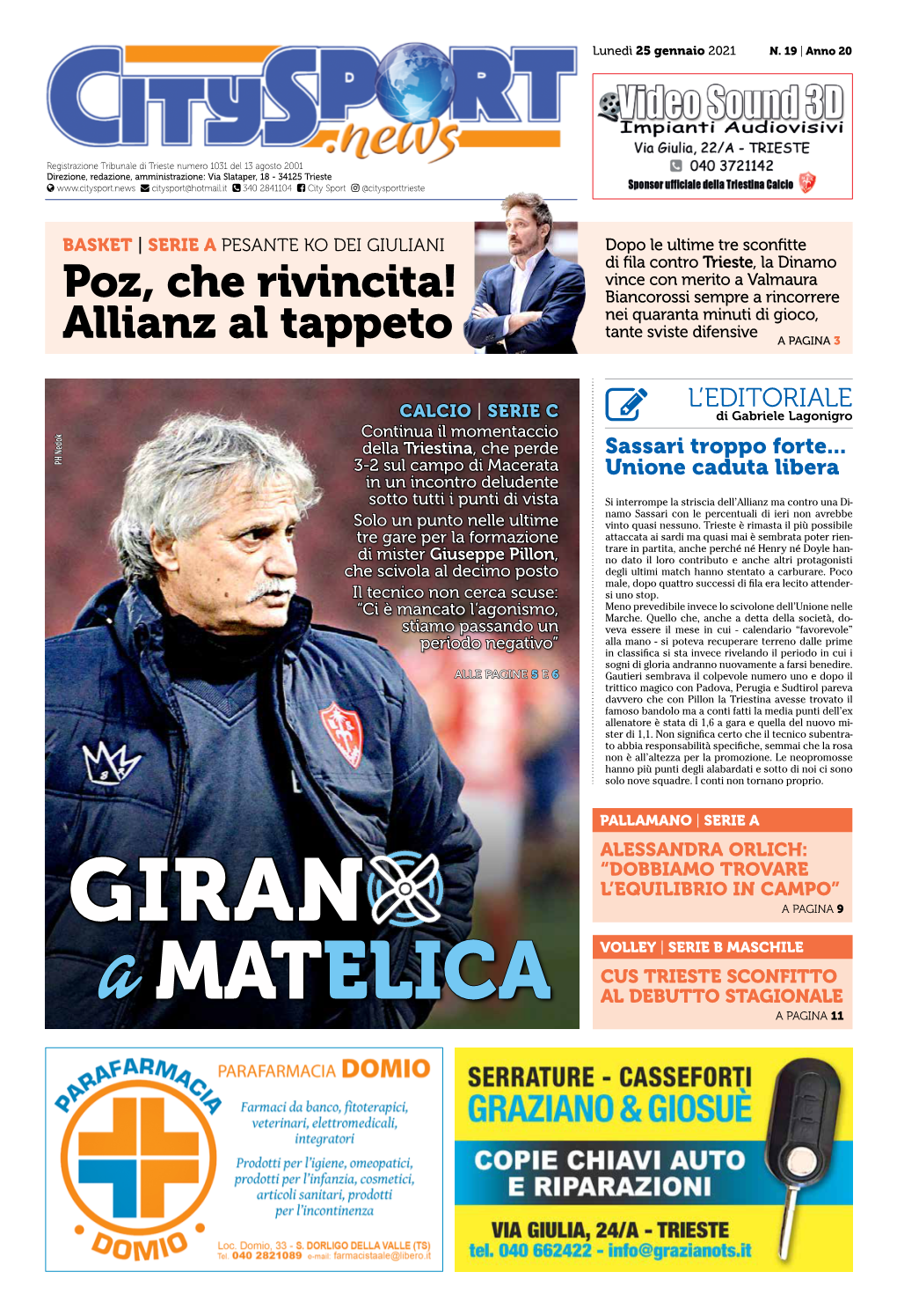 City Sport 25 Gennaio 2021