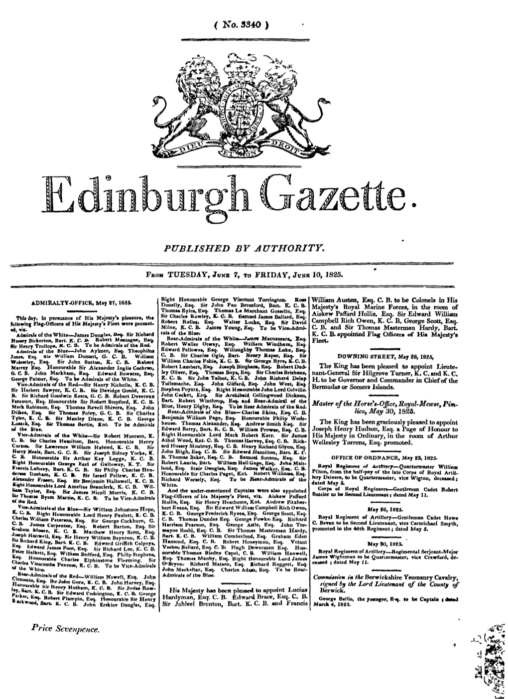 The Edinburgh Gazette, Issue 3340