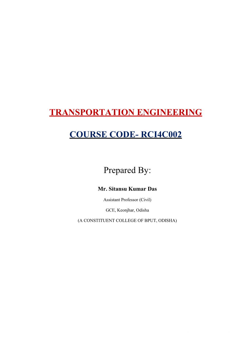 Course Code- Rci4c002