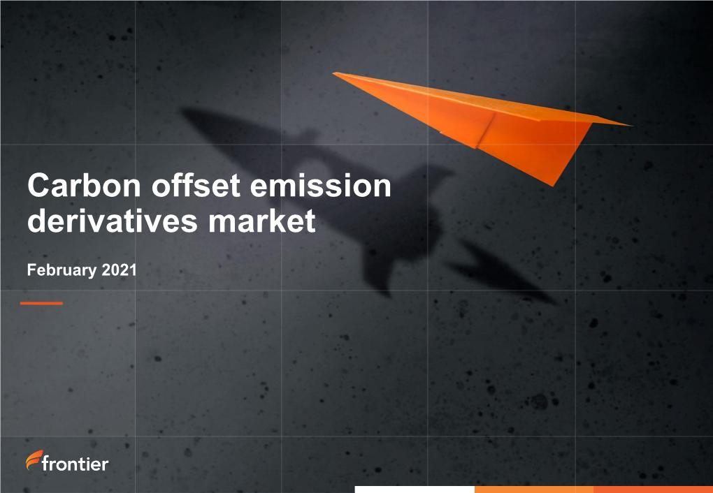 Carbon Offset Emission Derivatives Market