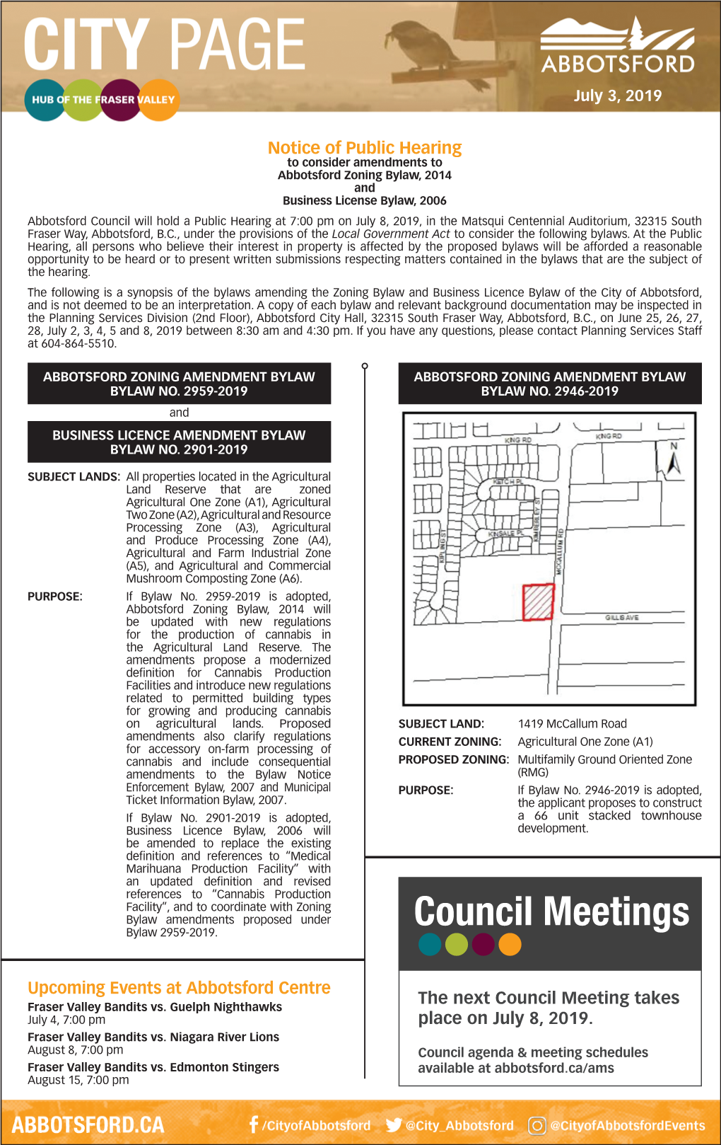 Council Meetings Bylaw 2959-2019