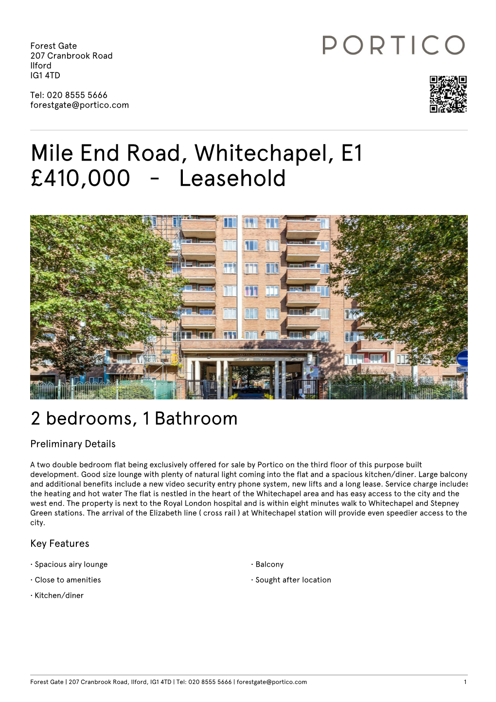 Mile End Road, Whitechapel, E1 £410000