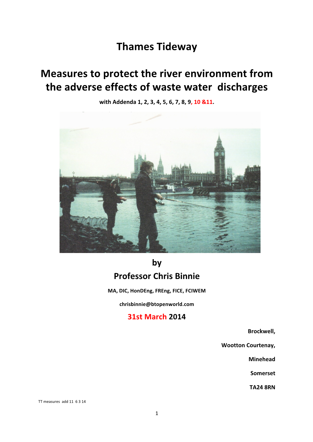 Thames Tideway Measures to Protect the River