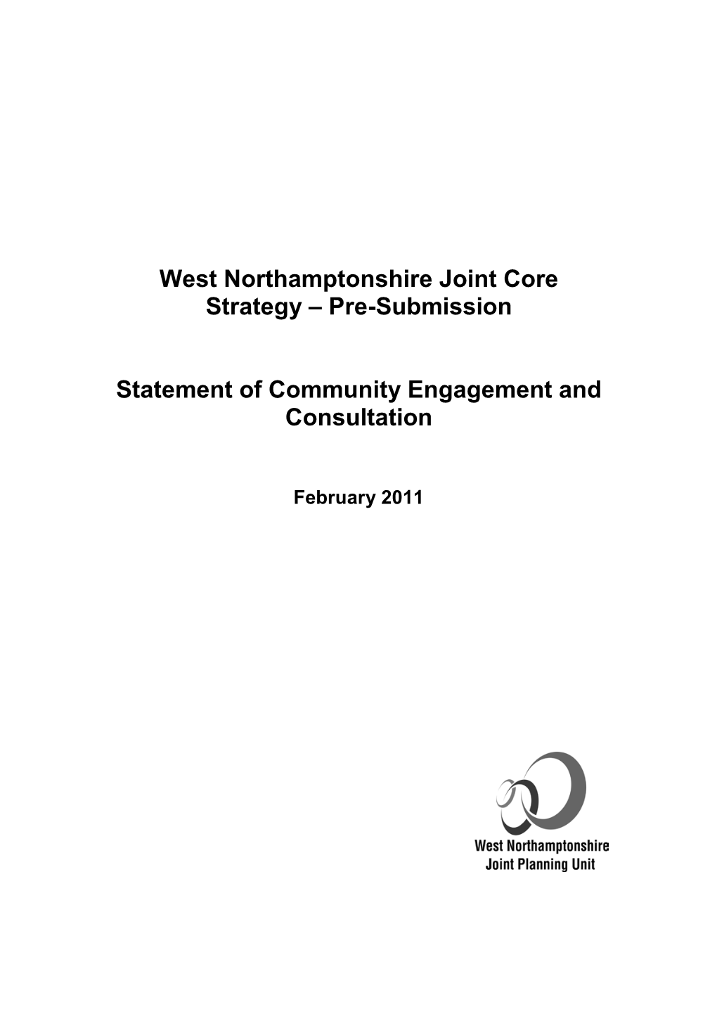 Pre-Submission Statement of Community Engagement and Consultation