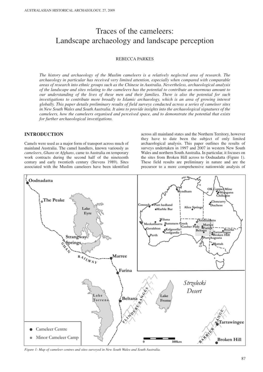 Traces of the Cameleers: Landscape Archaeology and Landscape Perception