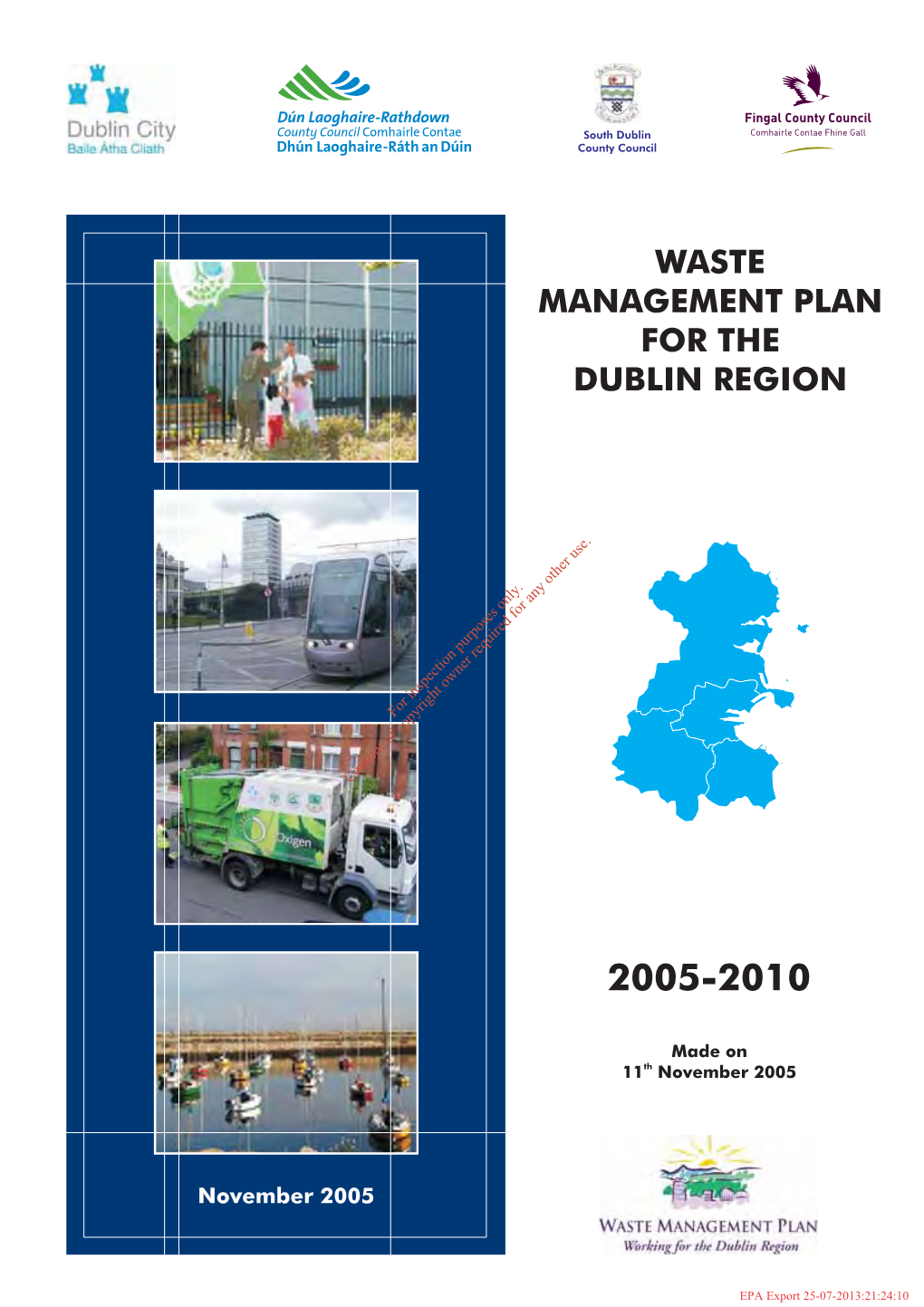Waste Management Plan for the Dublin Region