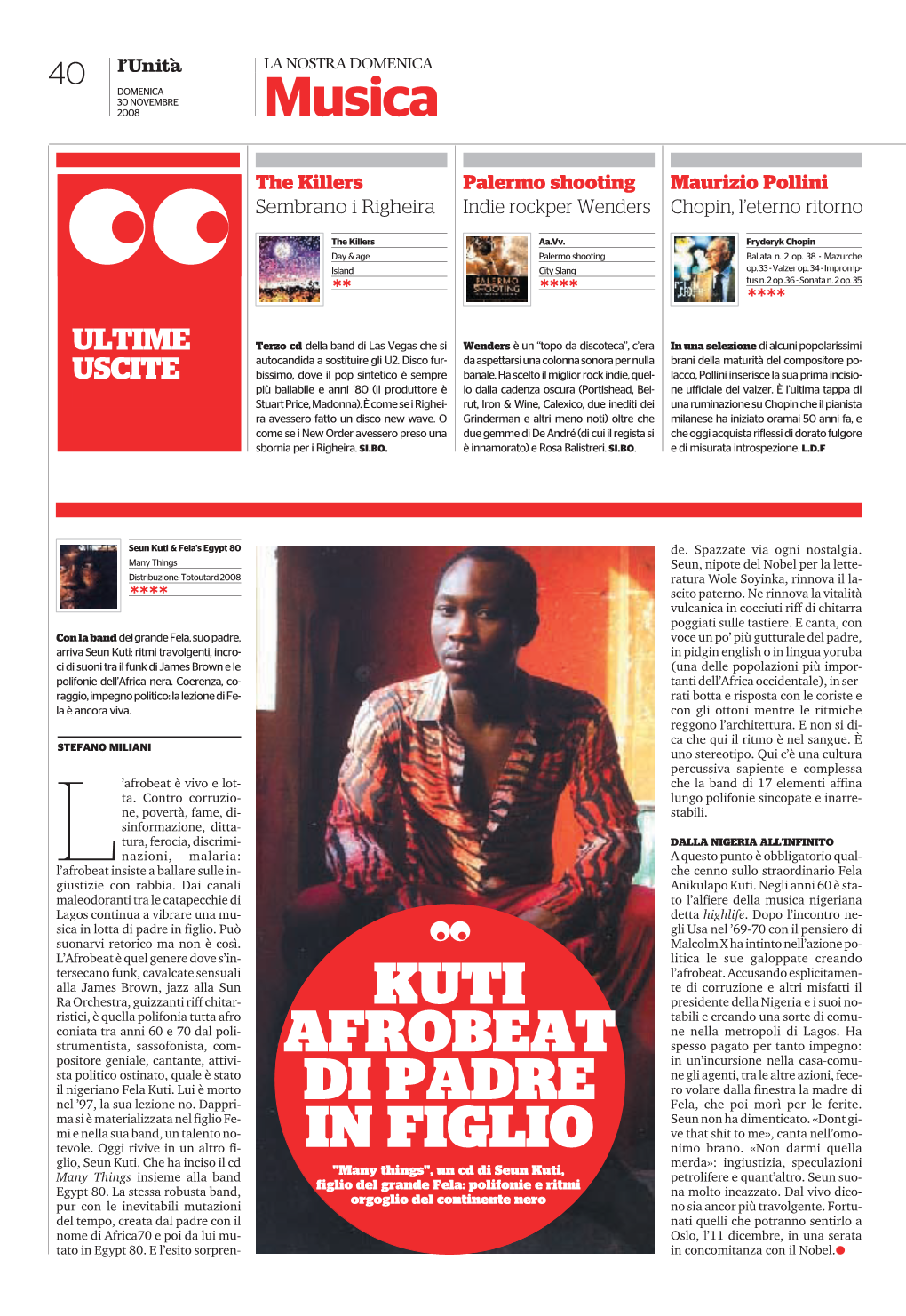 Kuti Afrobeat Di Padre in Figlio