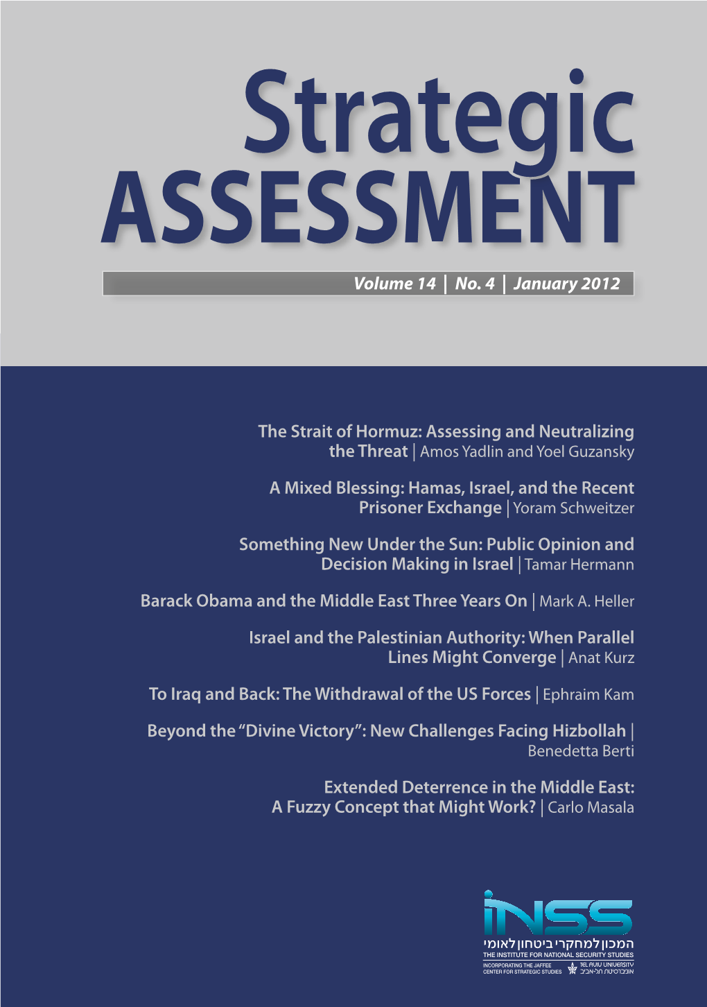 Strategic Assessment Vol 14, No 4