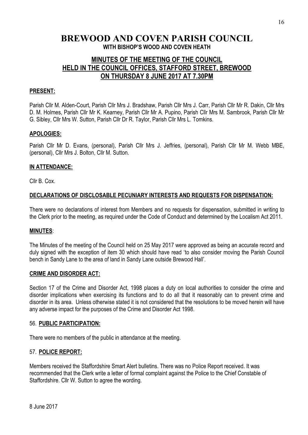 Brewood and Coven Parish Council with Bishop’S Wood and Coven Heath