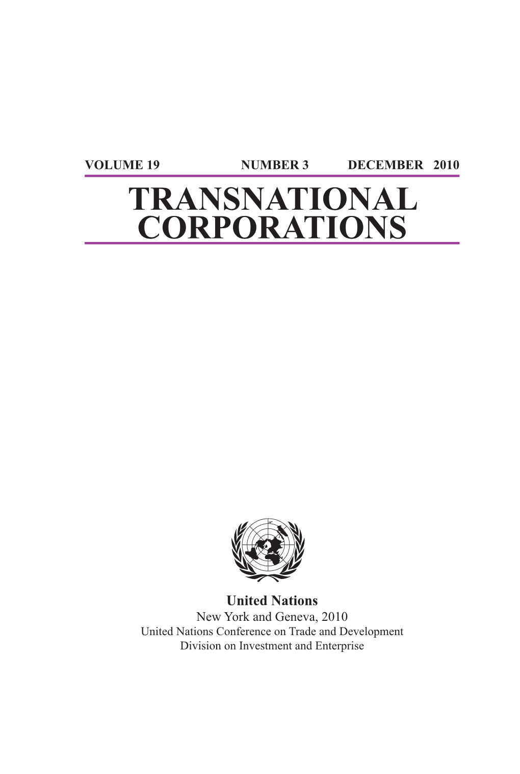 Transnational Corporations