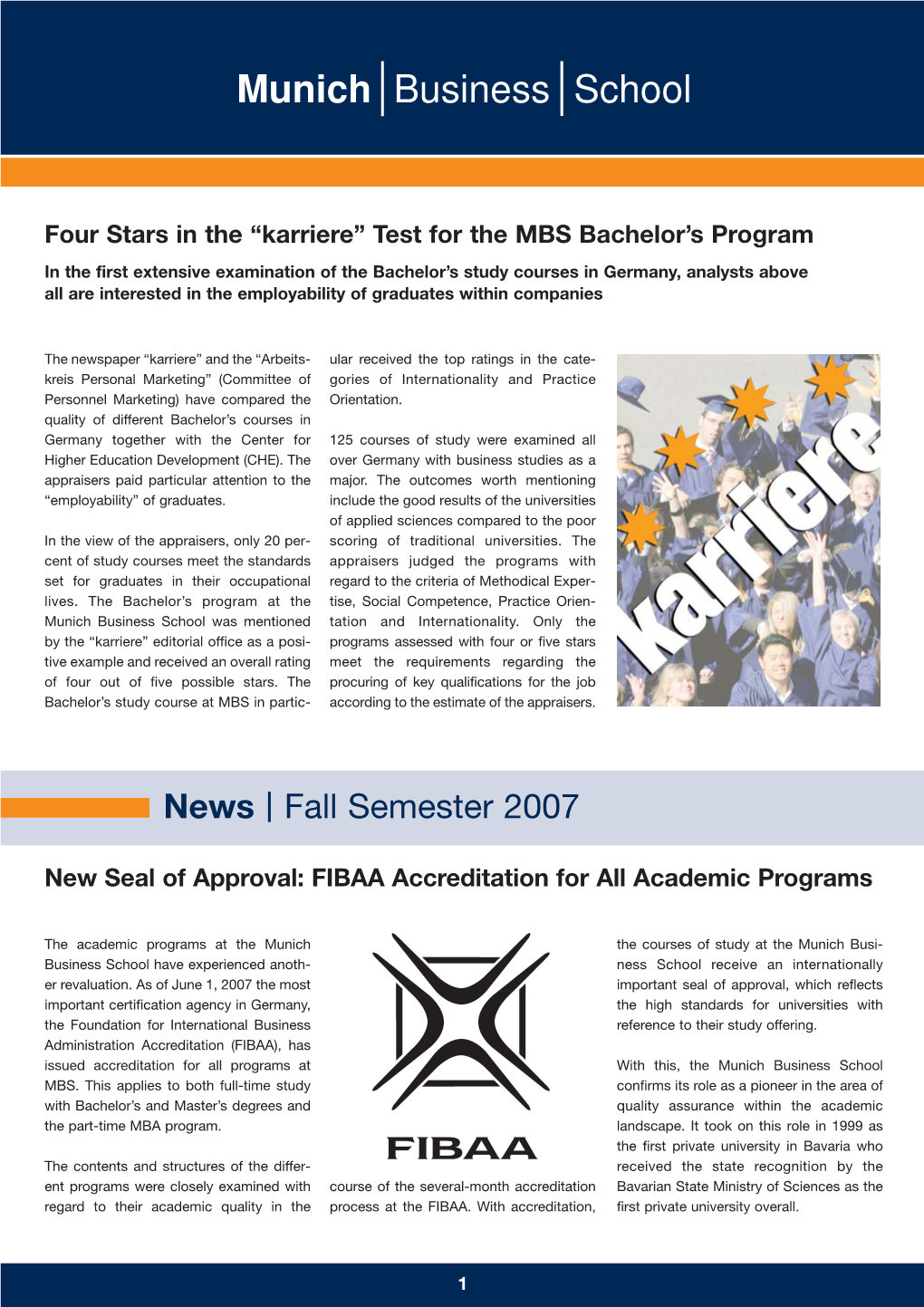 News | Fall Semester 2007