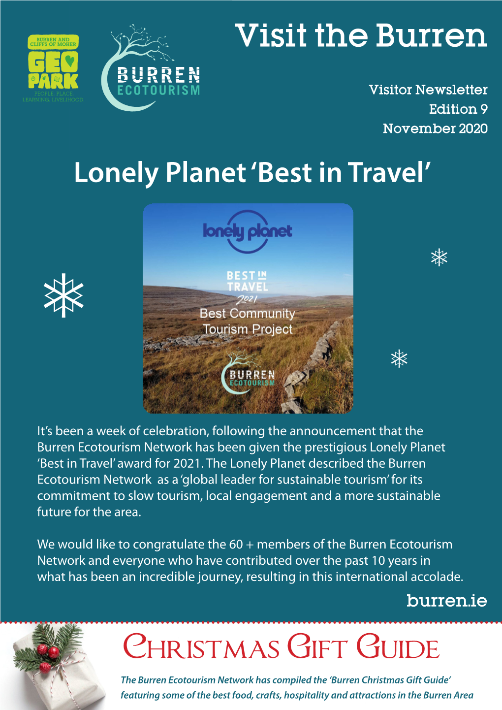 Newsletter Edition 9 November 2020 Lonely Planet ‘Best in Travel’