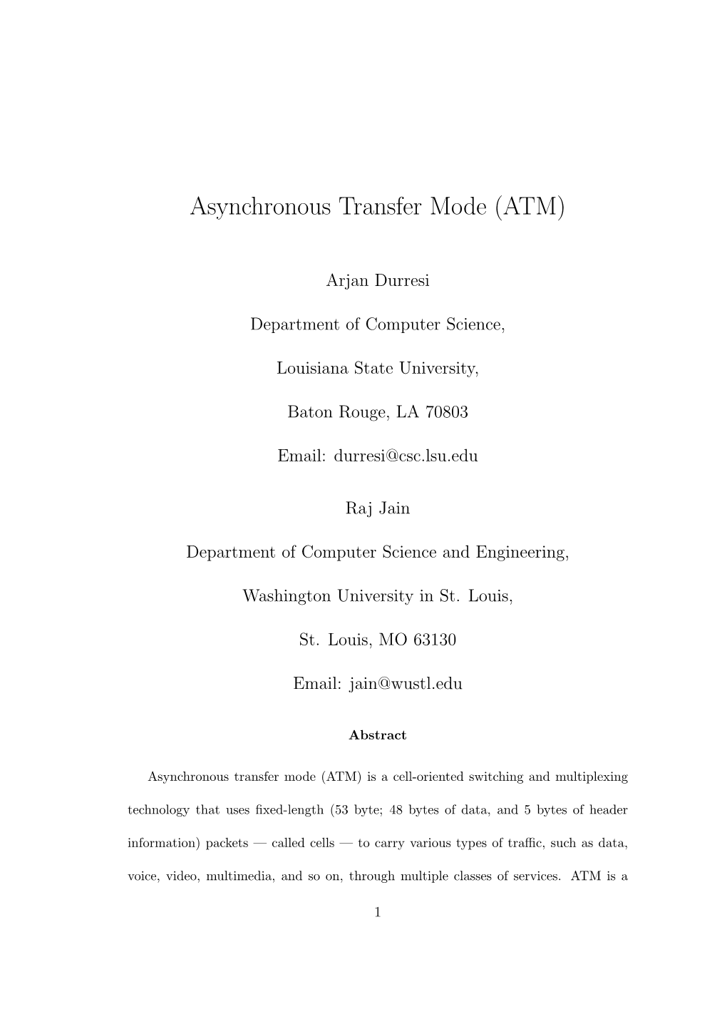 ATM Networks