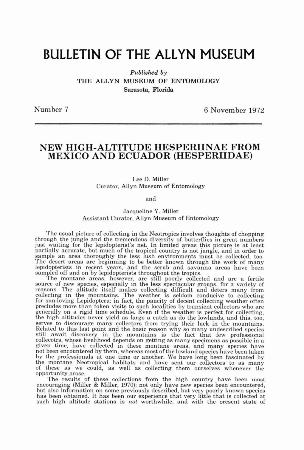 Bulletin of the Allyn Museum