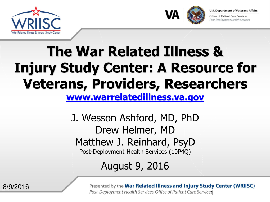 The War Related Illness & Injury Study Center