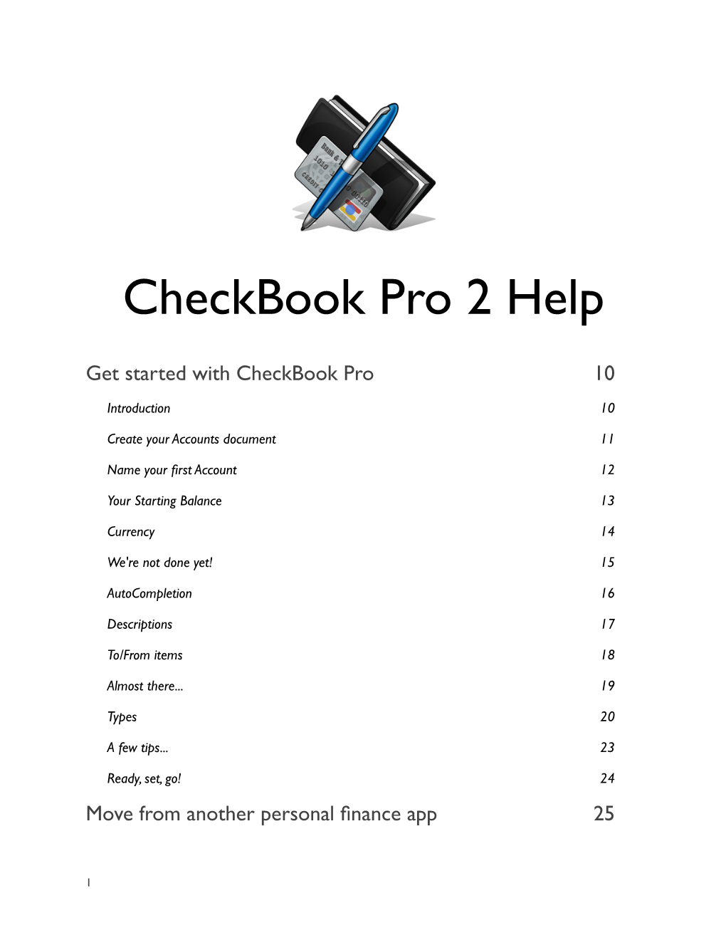 Checkbook Pro 2 Help