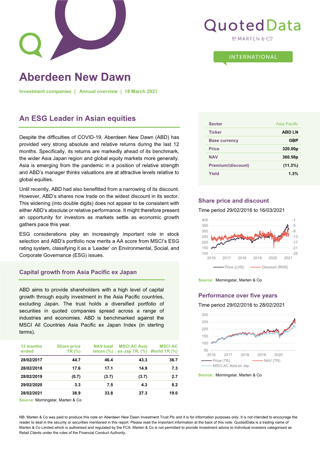 Aberdeen New Dawn