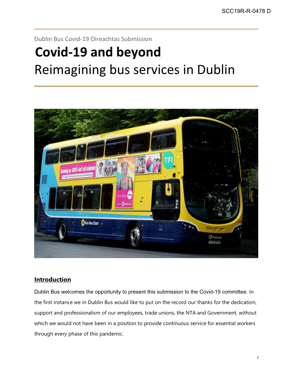 Covid-19 and Beyond Reimagining Bus Services in Dublin