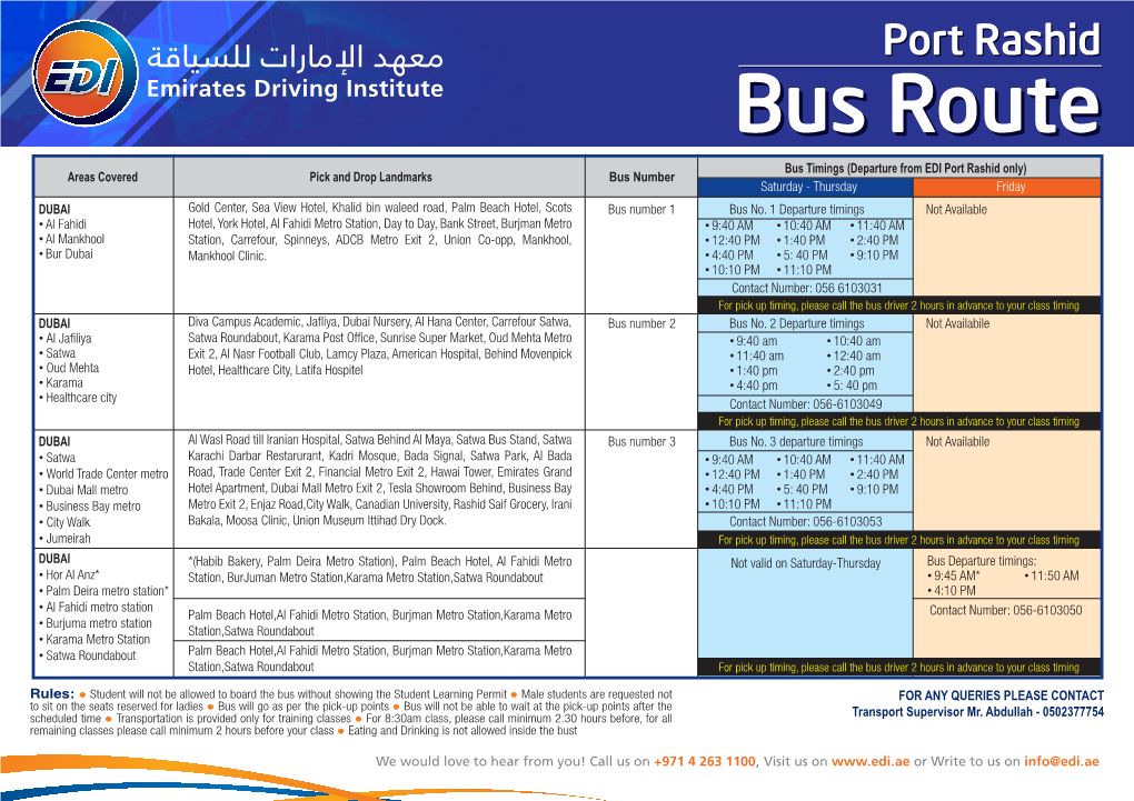 Pick N Drop-Al Quoz and Port Rashid H-Newsept2019