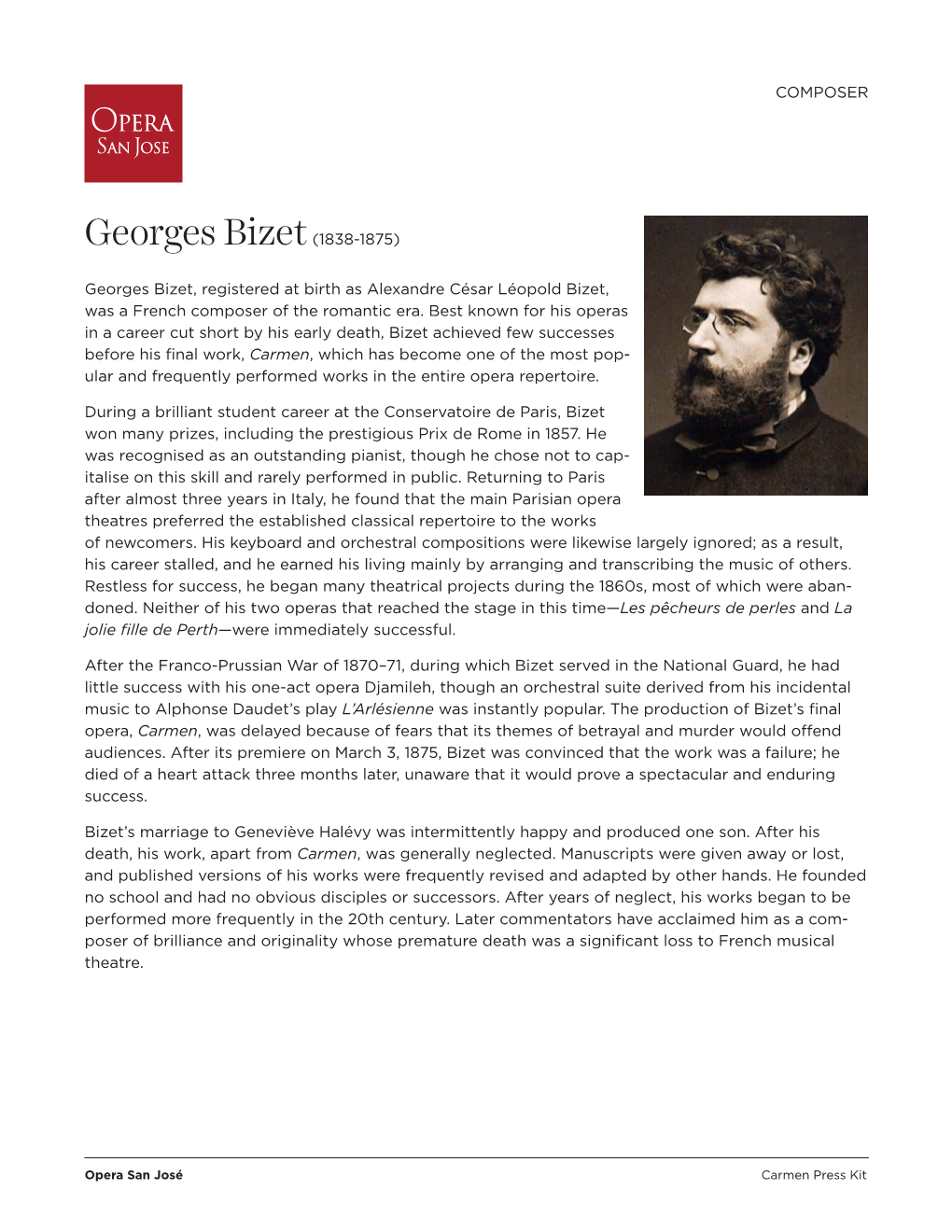 Georges Bizet(1838-1875)