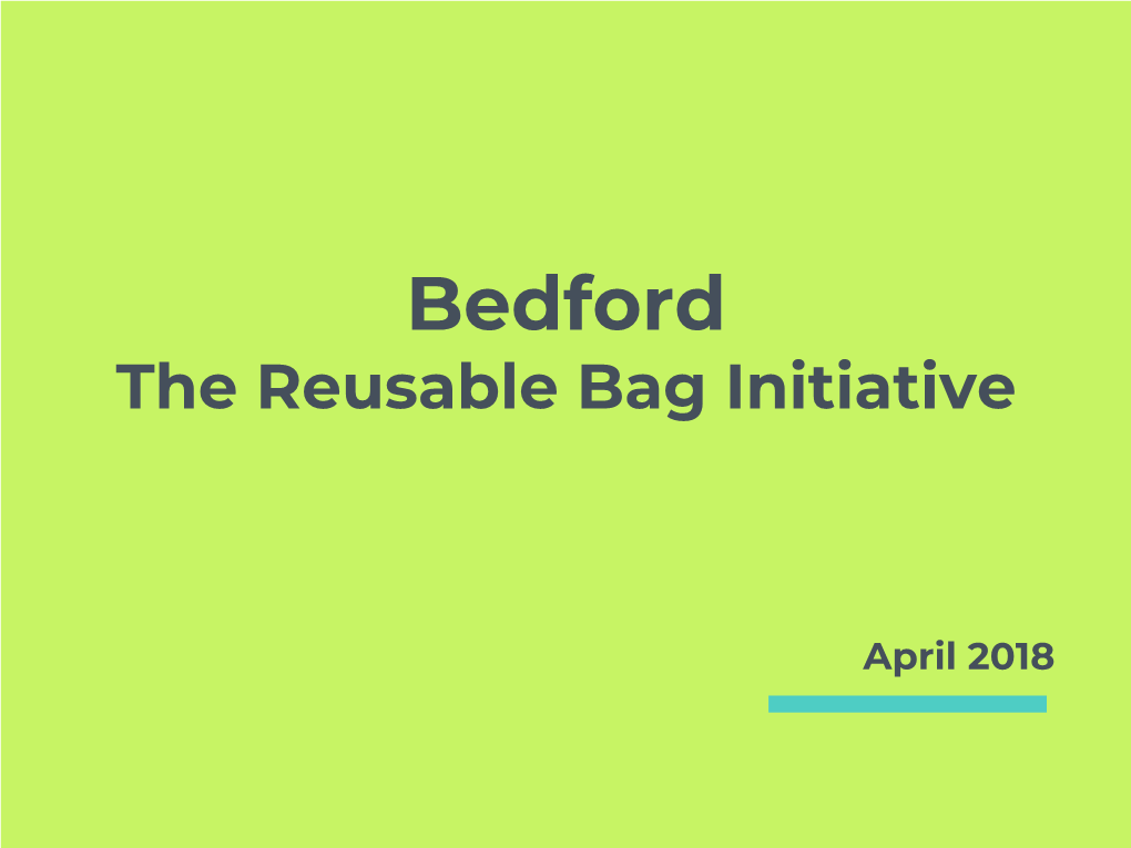 The Reusable Bag Initiative