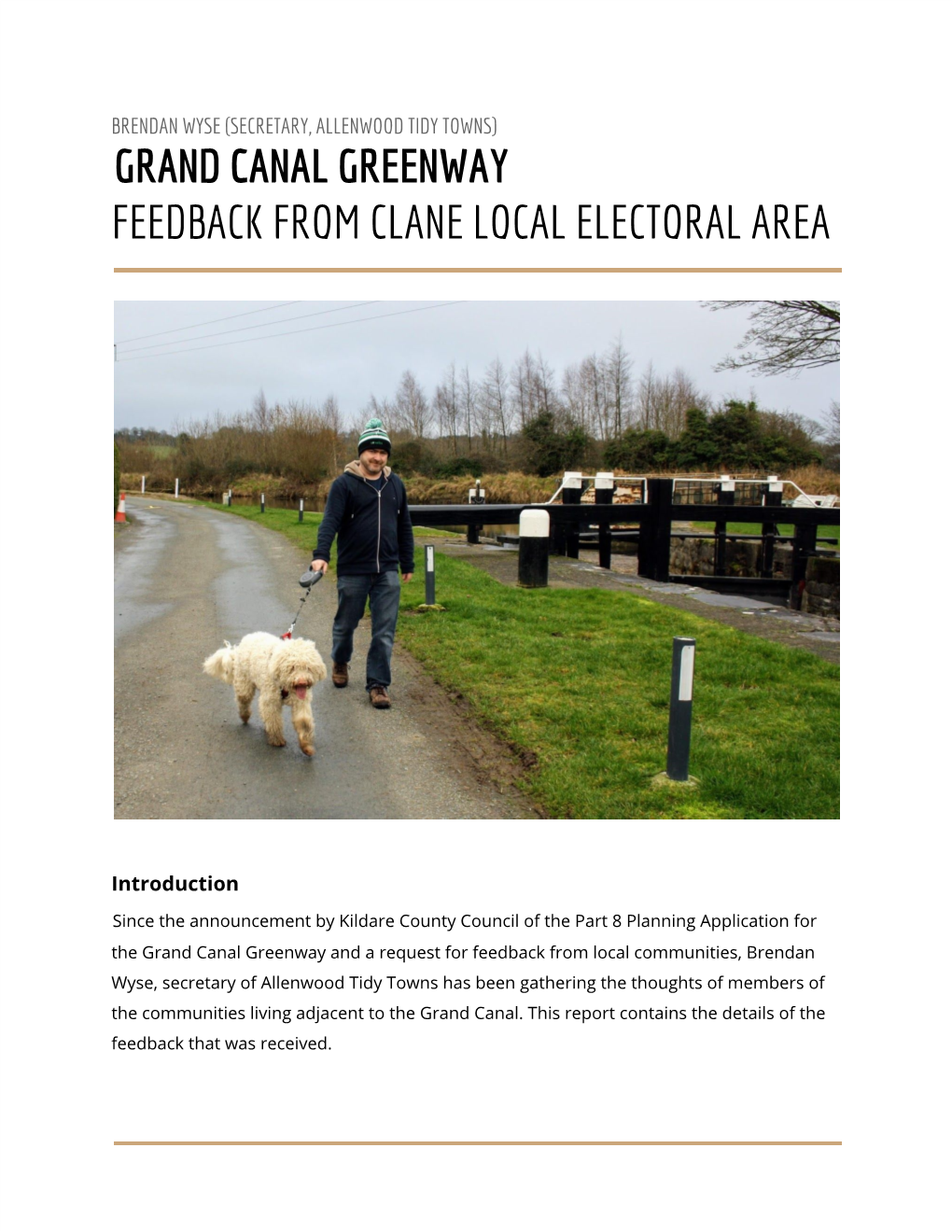 Grand Canal Greenway Feedback from Clane Local