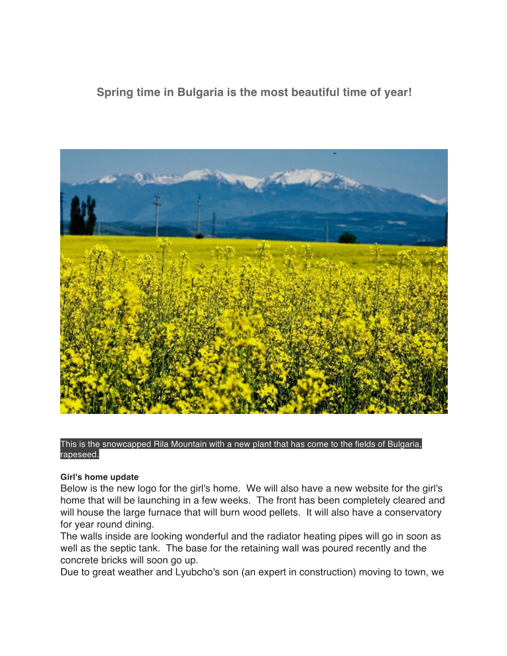 Spring Time in Bulgaria Is the Most Beautiful Time of Year!