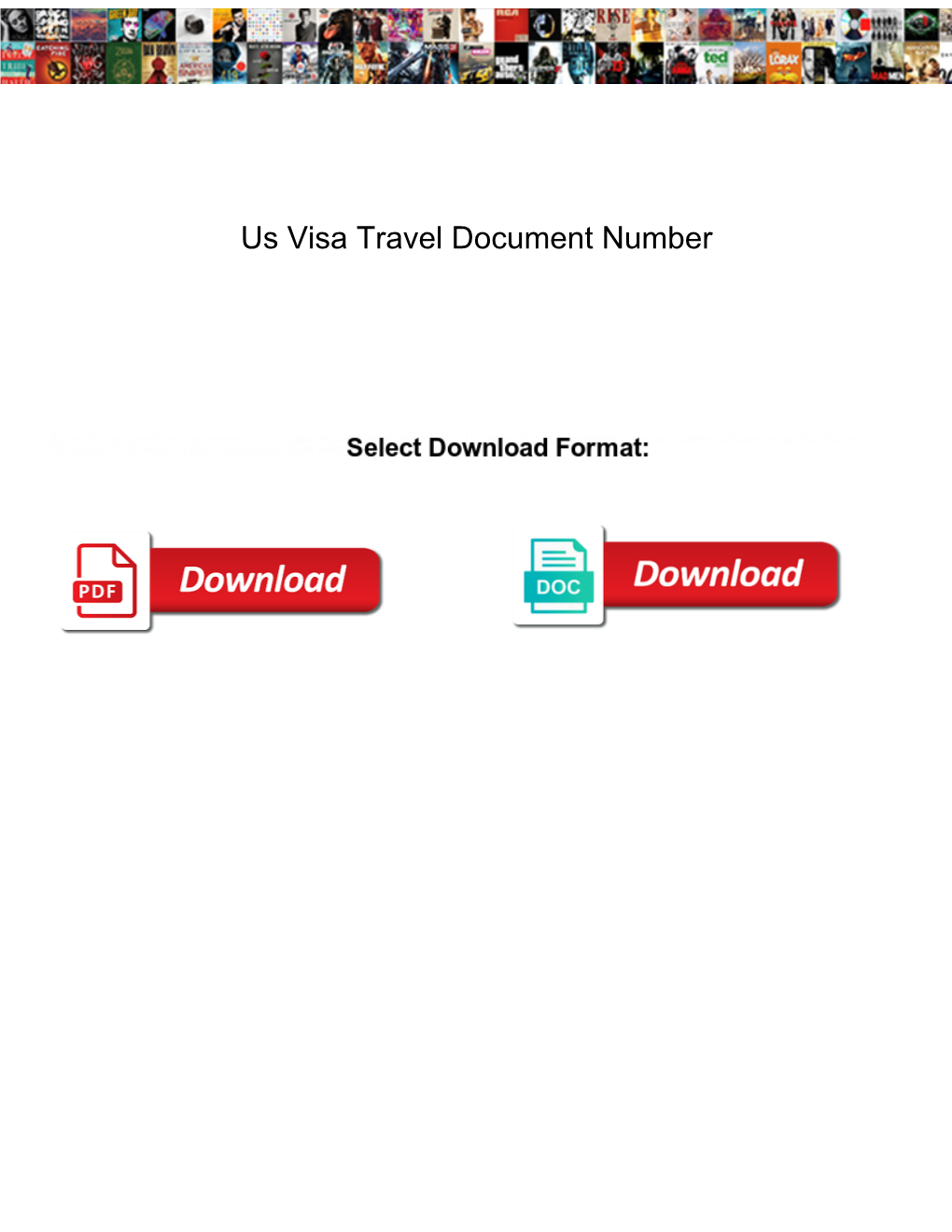 Us Visa Travel Document Number