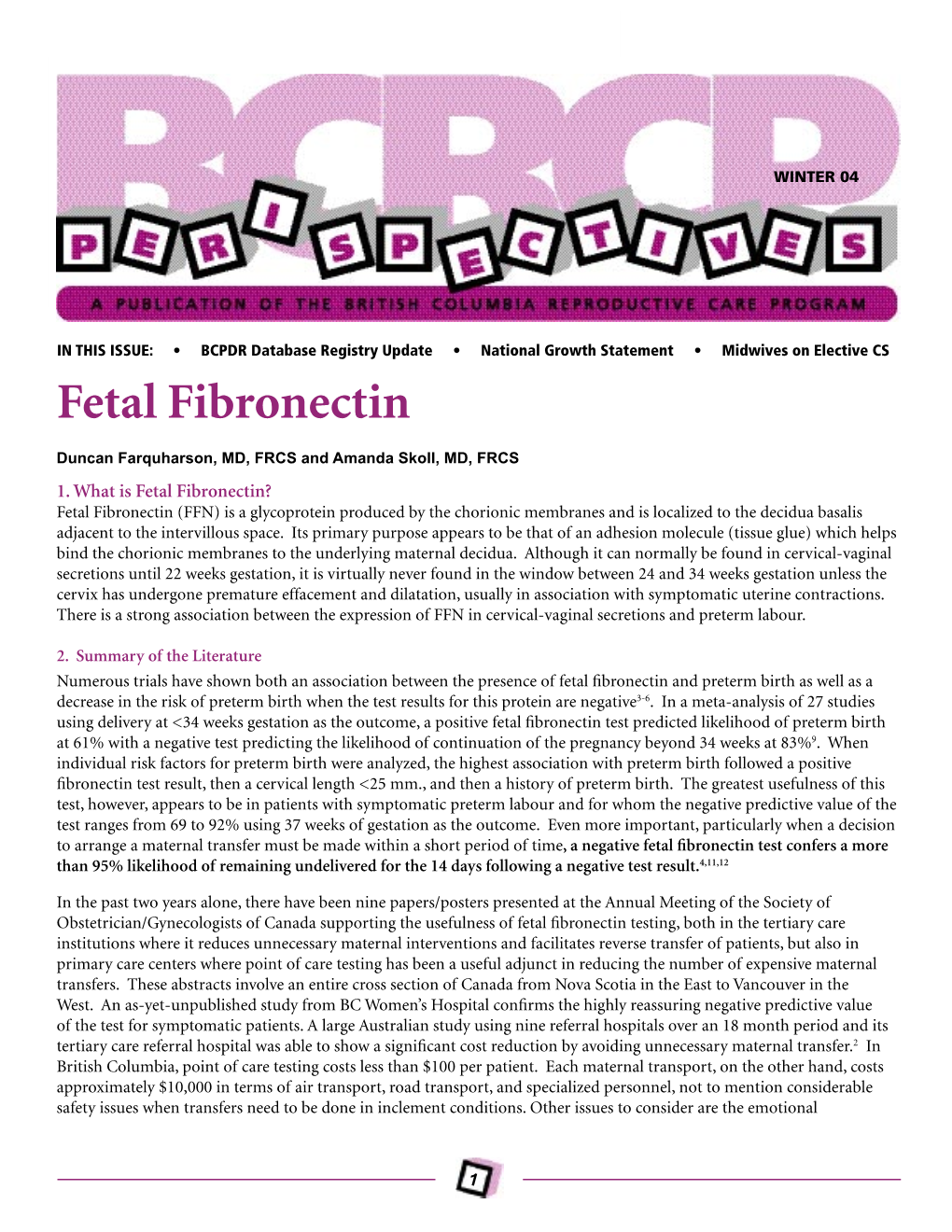 Fetal Fibronectin